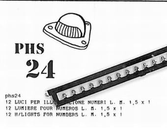 1:43 plastic lights for racing numbers mm 1.5x1 (doors on Le Mans cars etc) and other models (pack of 12) Tron PHS24