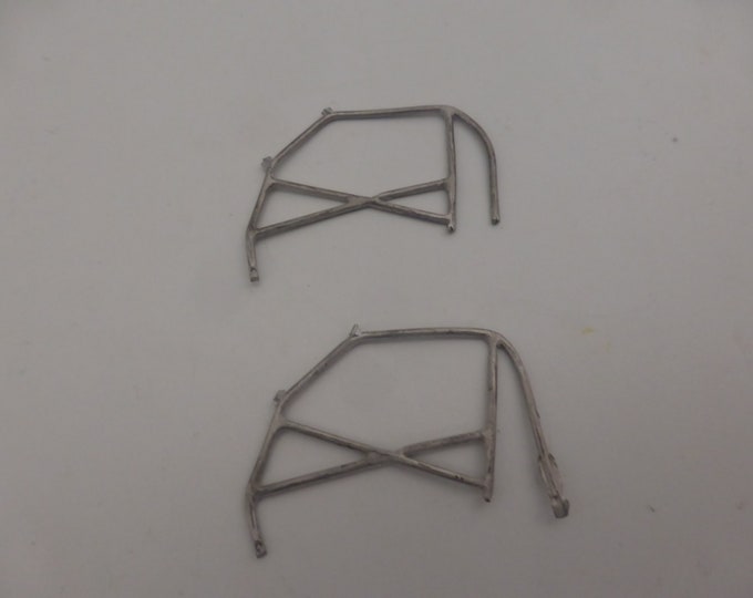 white metal 1:43 scale side rollbars (pack of 2 pcs) for racing and rally cars to paint limited edition