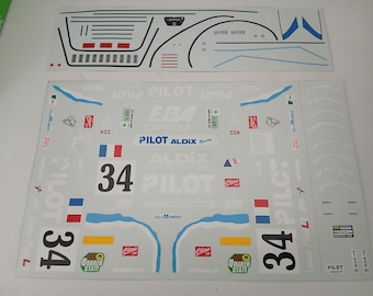 waterslide serigraphed 1:18 decals set for Ferrari F40 Pilot Le Mans 1995 #34 Robustelli Cartograf production