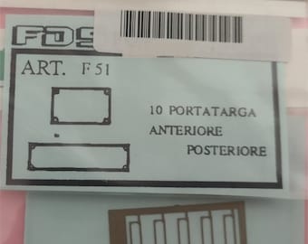 1:43 photoetched front and rear registration plaques holders (pack of 5+5 pieces) FDS F51