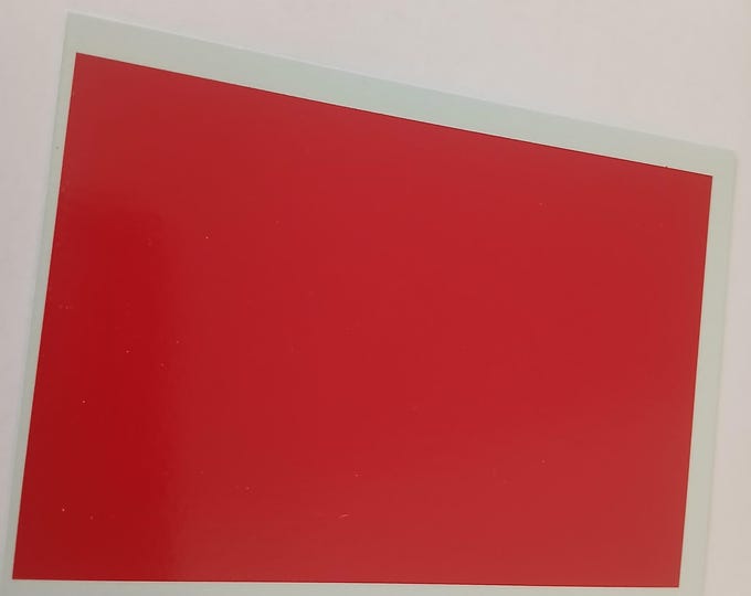Waterslide decals sheet GLOSS RED colour (cm 11.80x8.00 wide) Interdecal production
