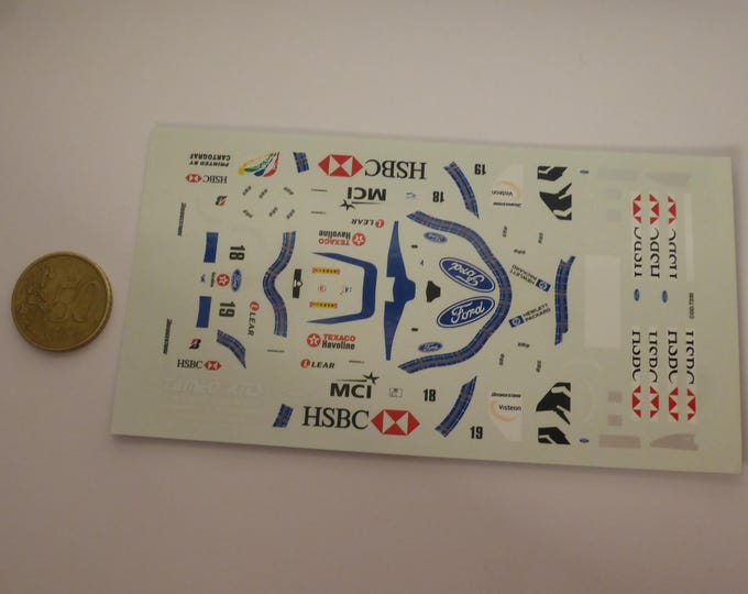 1:43 waterslide serigraphed decals Stewart SF2 Spanish GP 1998 Barrichello/Magnussen Tameo TMK263