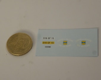 1:43 waterslide decals sheet Centre de Secours Vic sur Cere for Renault 17 etc