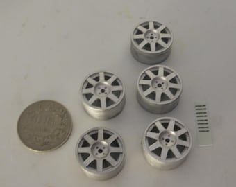 1:24 white metal 8-spokes Speedline rally wheels (5x) Racing43 BIG.A24