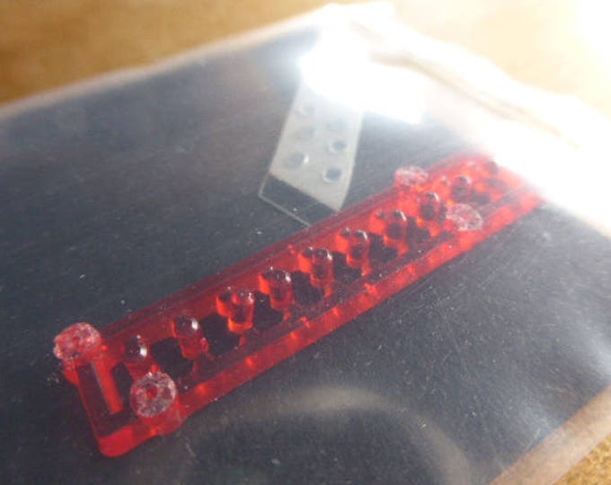 pack of 10 plastic red gyrophares with chromed base (diameter mm 2.0) Remember Models TK276/3