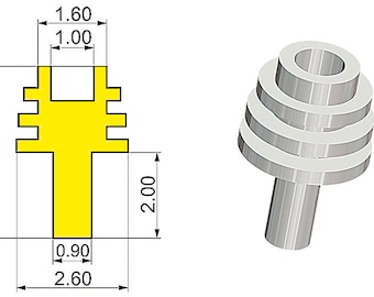 1:43 machined aluminium driveshaft cowlings type-B (4 pieces) Tameo PG14