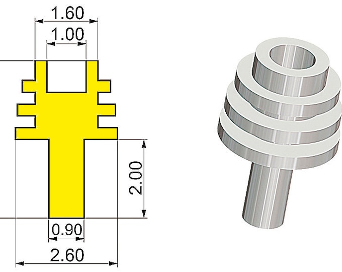 1:43 machined aluminium driveshaft cowlings type-B (4 pieces) Tameo PG14