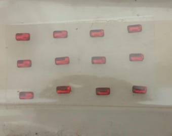 pack of 12 rectangular lights (red) for model cars and other models mm3x2 Tron PHS15G