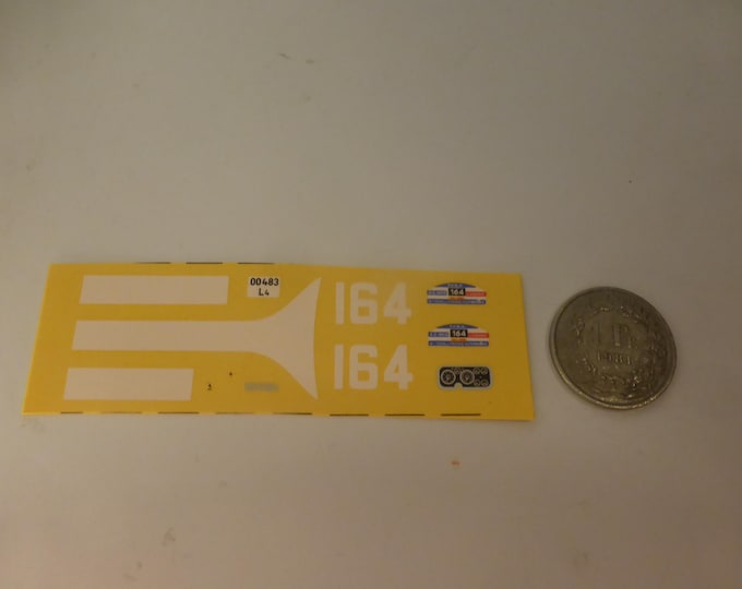 1:43 waterslide decals for Ferrari 250 GT LWB 1461GT Tour Auto 1959 #164 Lucas/Malle