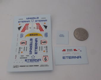 1:43 waterslide decals for Porsche 962C Brun Eterna DRM 1988 Walter Brun