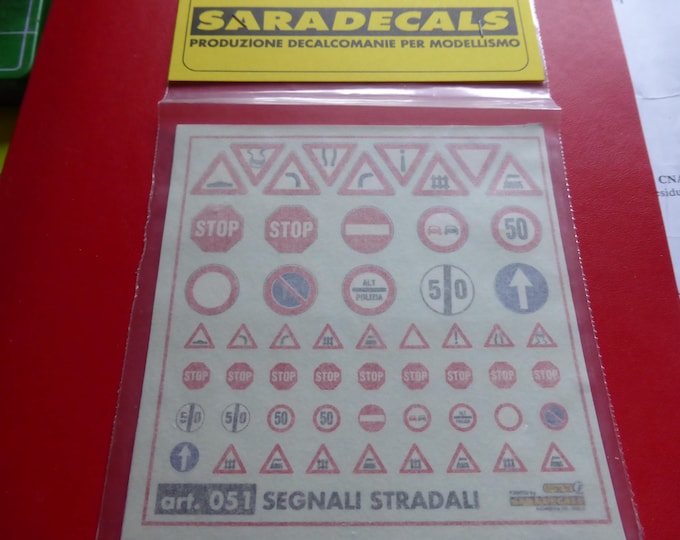 high quality 1:43 decals for Italian road signs (two sizes, including 1/24 size) Saradecals printing