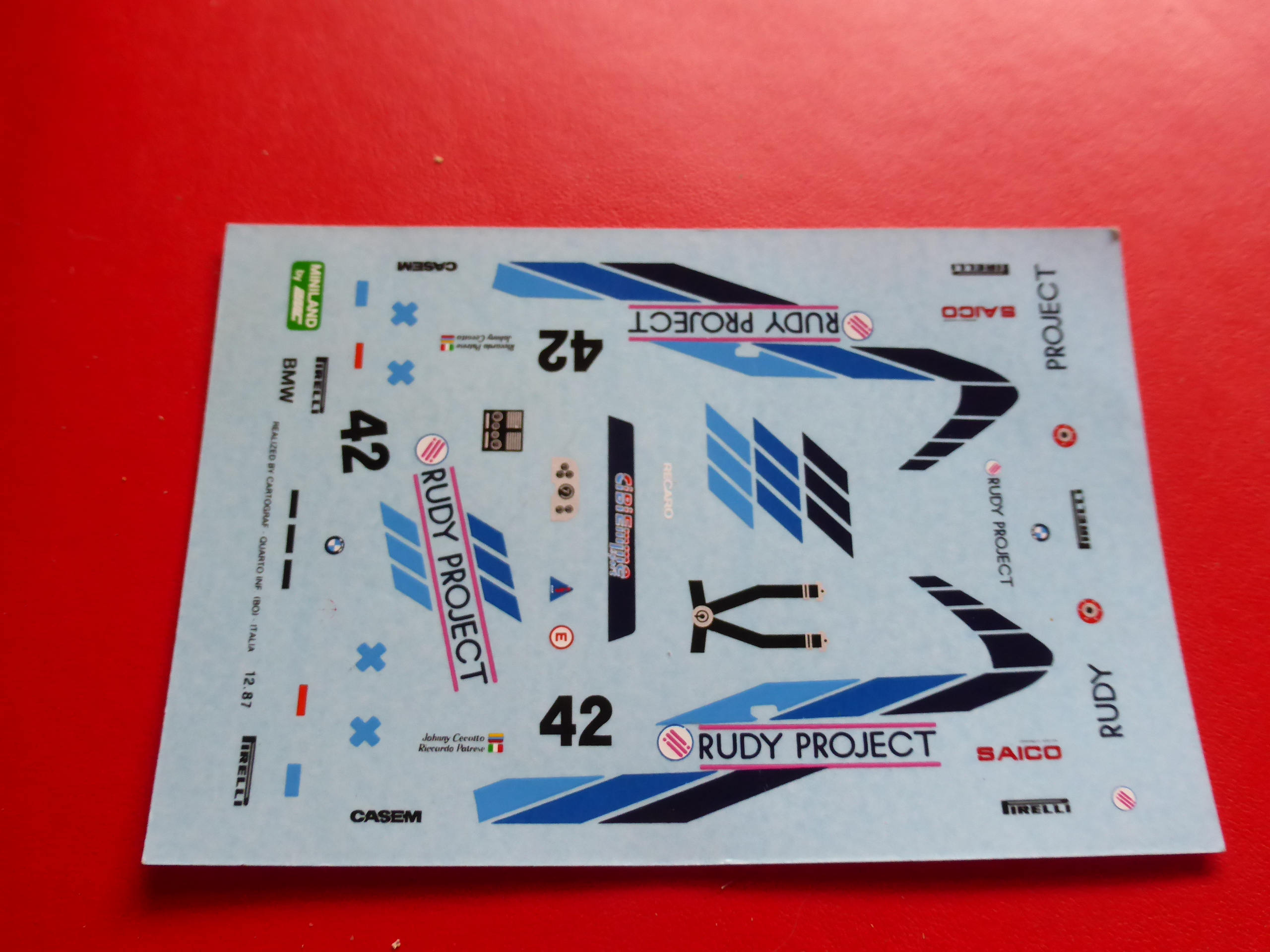Décalcomanies 1/43 Pour BMW M3 Rallye Du Rouergue 1991 - J.F. Mourgues
