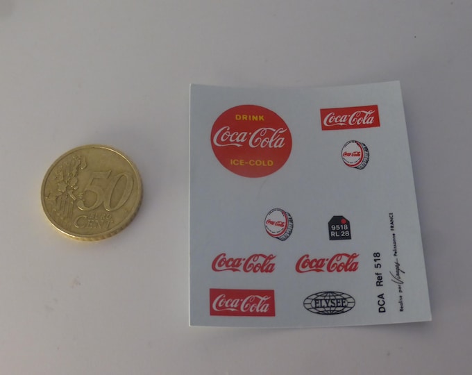 1:43 waterslide decals sheet soft drink for trucks and vans of the 50-60s