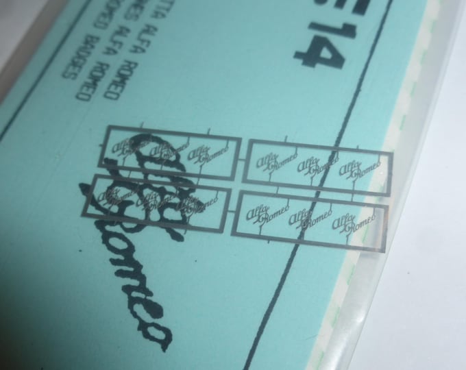 Photoetched Alfa Romeo scripts (pack of 12) 1:43 scale Tron TF14