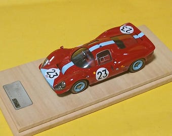 Ferrari 330 P3/4 Maranello Concessionaires ch.0854 Le Mans 1967 #23 Attwood/Courage Tenariv metal model built by Madyero Studio 1:43