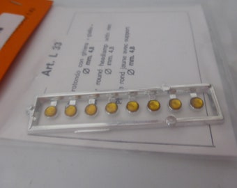 plastic + resin round lights YELLOW mm 4.8 for model cars and other models (pack of 8) Meri Kits L33