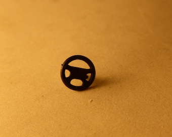 Pack of 6  1:43 plastic modern steering wheels mm 7.4 four spokes 43VJ