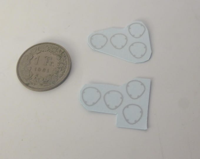 1:43 waterslide decals headlight cover frames Ferrari 250 GTO 330 LMB etc (4 couples)