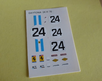 1:43 decals sheet for Ferrari 312 P Coupé NART 24 hours Daytona 1970 #24 Tameo