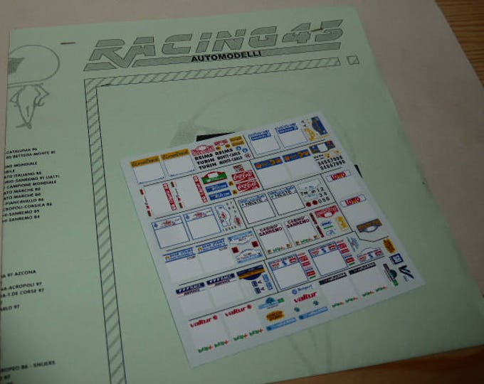 1:43 decals sheet with 1996 rally season Montecarlo, Sweden, Portugal etc RACING43 RD15