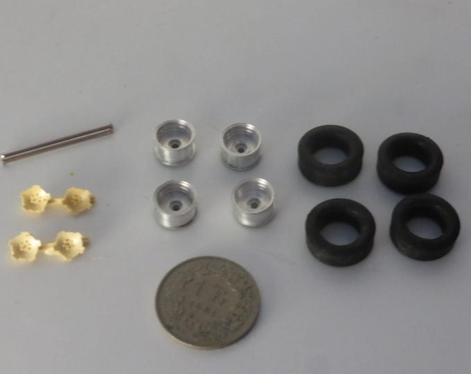 1:43 turned and resin wheels set for rally and touring cars GMW074