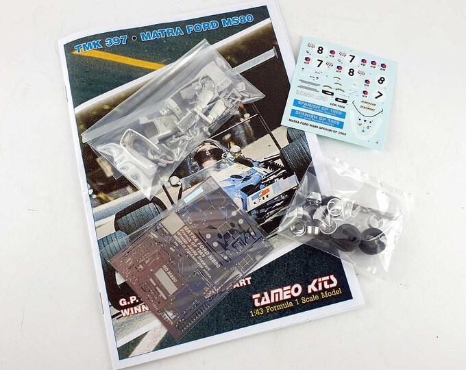 Matra Ford Cosworth MS80 F.1 Spanish GP 1969 Stewart or Beltoise TAMEO Kits TMK397 1:43 to paint and to assemble