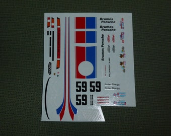 high quality 1:43 decals Porsche 934 IMSA Brumos 1977 #59 Peter Gregg Madyero by Remember TK03