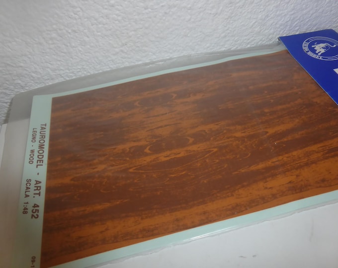 wooden effect waterslide decal sheet cm 20x13 Tauro Model catalogue number 452