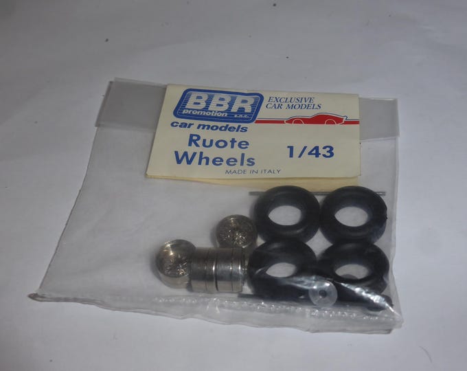 1:43 turned and photoetched wire wheels for Ferrari cars of 1960-65 and other cars 3-ears wheelspin BBR R22