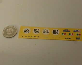 1:43 waterslide decals for Ferrari 250 GT SWB 2141GT Tour Auto 1960 #164 Frescobaldi/Houel