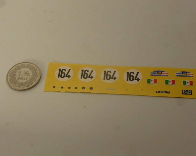 1:43 waterslide decals for Ferrari 250 GT SWB 2141GT Tour Auto 1960 #164 Frescobaldi/Houel