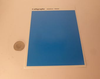 Waterslide decals sheet BRIGHT MID BLUE colour (cm 14x11) Callgraphe production