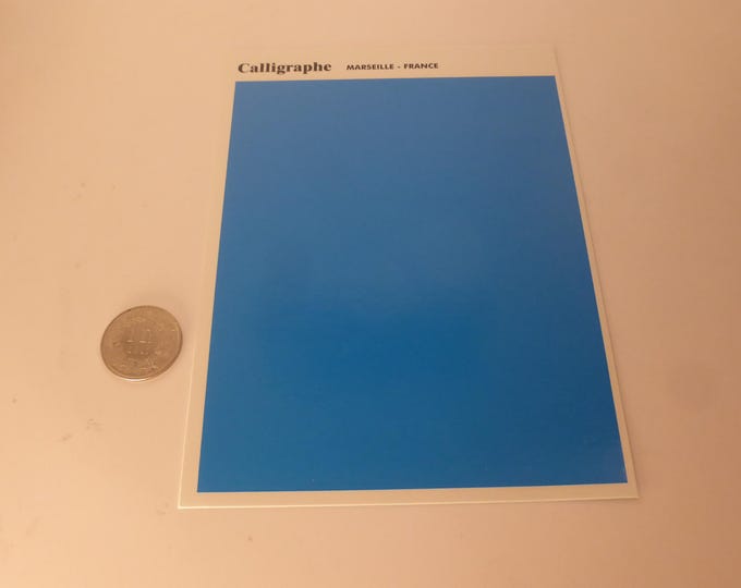 Waterslide decals sheet BRIGHT MID BLUE colour (cm 14x11) Callgraphe production