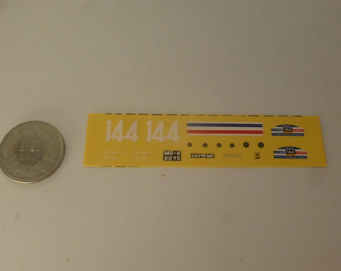 1:43 waterslide decals for Ferrari 250 GT SWB 2807GT Tour Auto 1961 #144 Delageneste/Burglin