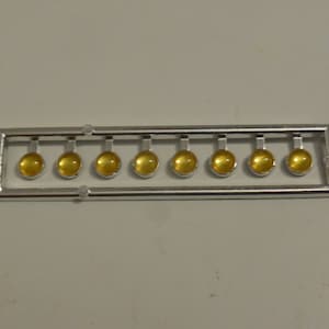 chromed plastic + resin round lights CLEAR-YELLOW mm 5.0 for model cars and other models (pack of 8) Remember GM01