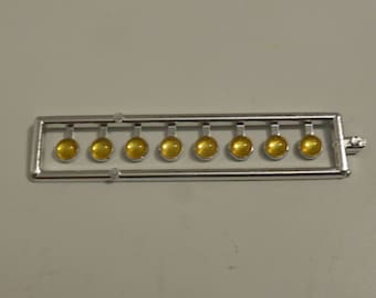 chromed plastic + resin round lights CLEAR-YELLOW mm 5.0 for model cars and other models (pack of 8) Remember GM01