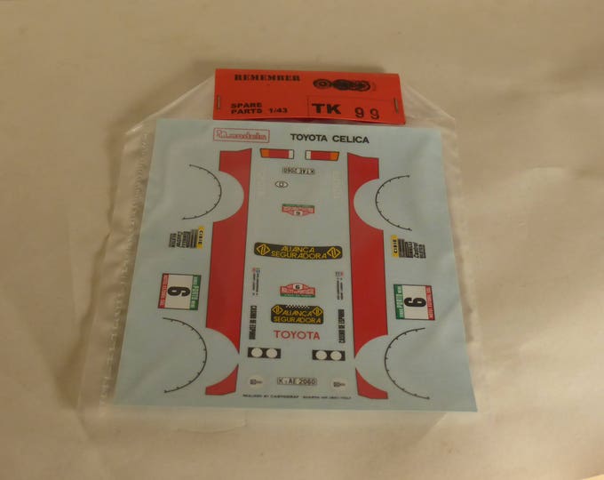 high quality 1:43 decals Toyota Celica Gr.2 Rally Portugal 1980 #6 Andersson/Liddon Cartograf Remember TK99