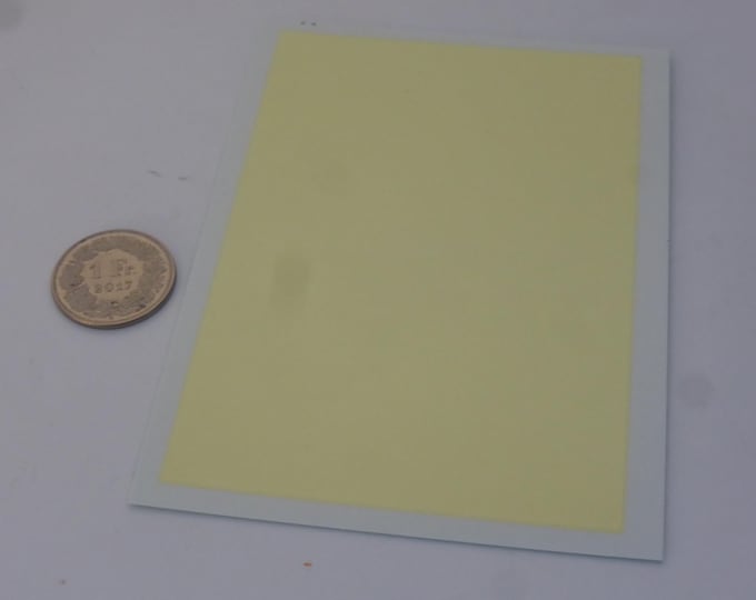 Waterslide decals sheet GLOSS PALE YELLOW colour (cm 11.25x7.65) Interdecal production