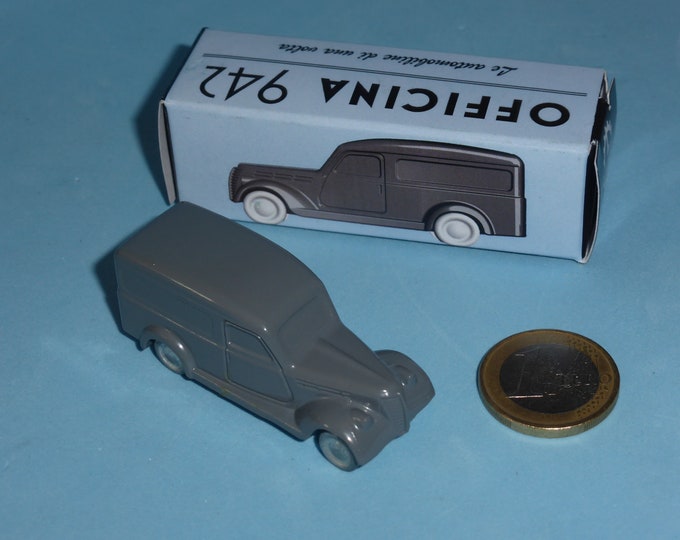 Fiat 1100 BLR Van 1948 in medium grey Officina942 new vintage small diecast model in 1:76 (00) scale new in box #1002A