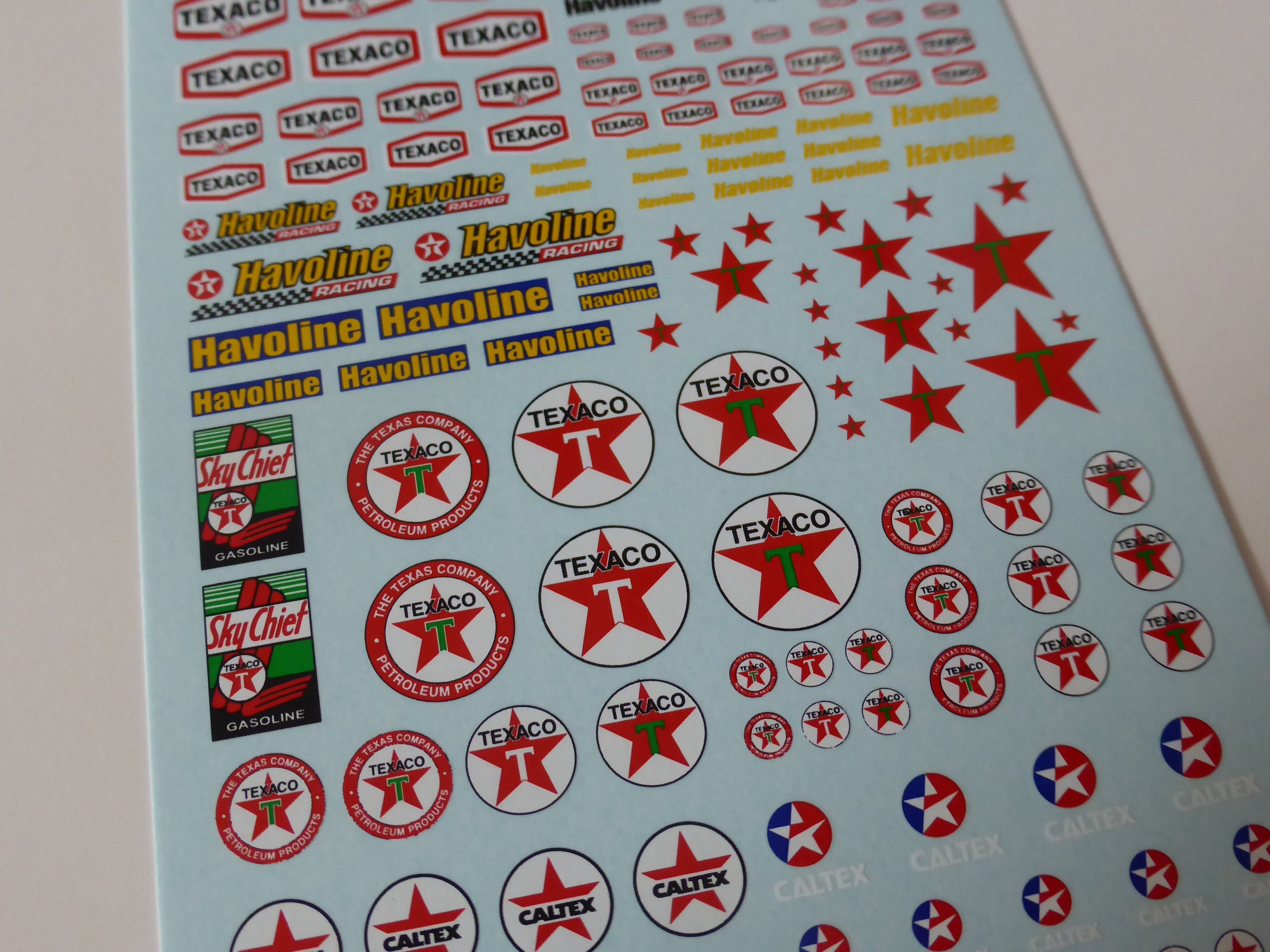 high quality 1:43 decal sheet with old and new Texaco - Havoline ...