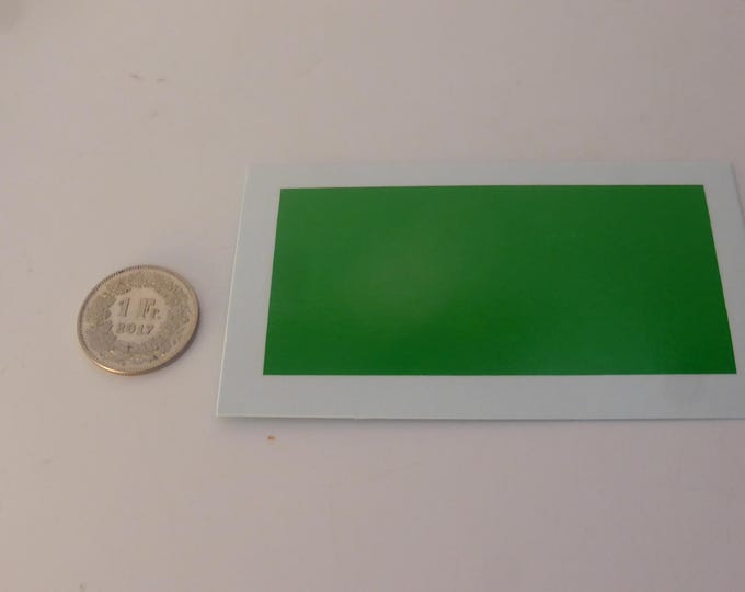 Waterslide serigraphed decals gloss GRASS GREEN colour (printed area cm 8.3x4.2)