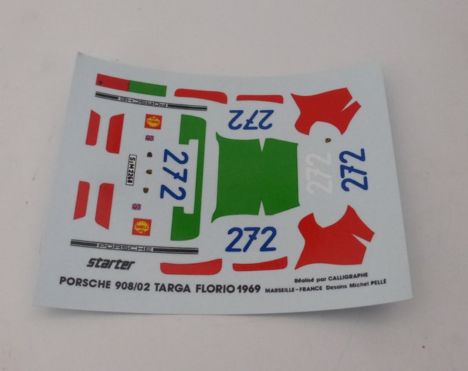 1:43 decals for Porsche 908/2 Targa Florio 1969 #272 Kauhsen/Von Wendt Starter production