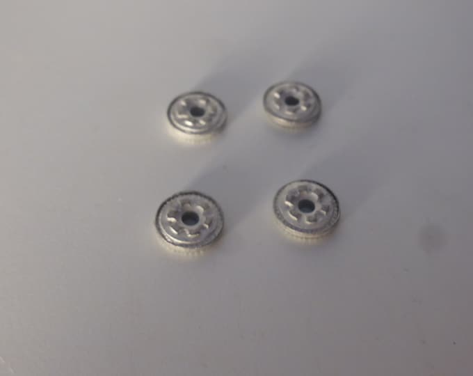 1:43 scale white metal brake drums for racing and sportscars of the 50/60s (pack of 4 pieces) type-B [BD002]