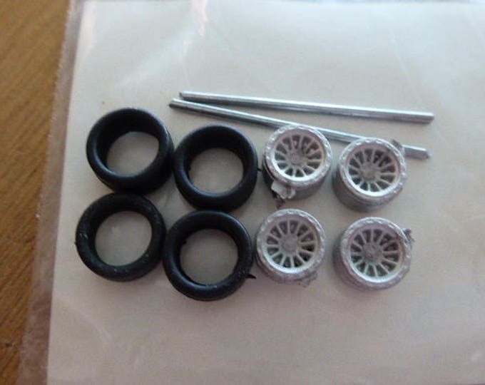 white metal ATS wheels for Formula 3 cars, F.Abarth and other racing cars 1:43 Carrara 50
