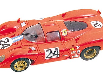 Voiture miniature 1/18 Ferrari 412 P jaune (n°33) 24h Daytona 1967