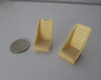 1:24 racing seats (2 pieces) for rally, sports, GT and touring cars of the 60-70s Fiat Abarth etc