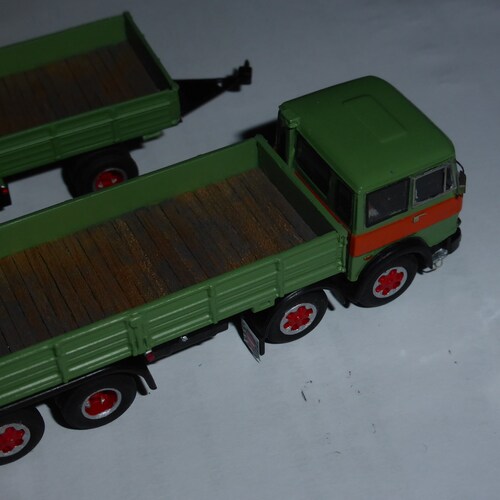 Fiat 180 four axles and 4 axles shops trailer Handbuilt model by Nonomologati on Brekina base 1:87 H0