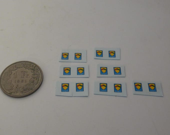 1:43 waterslide decals Scuderia Filipinetti emblems for Ferrari Porsche etc (14 pcs)