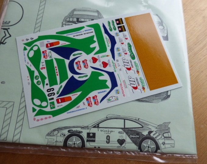 1:43 decals sheet for Toyota Celica ST205 Rally Corte Ingles 1997 Ponce/Leon RACING43 RD13