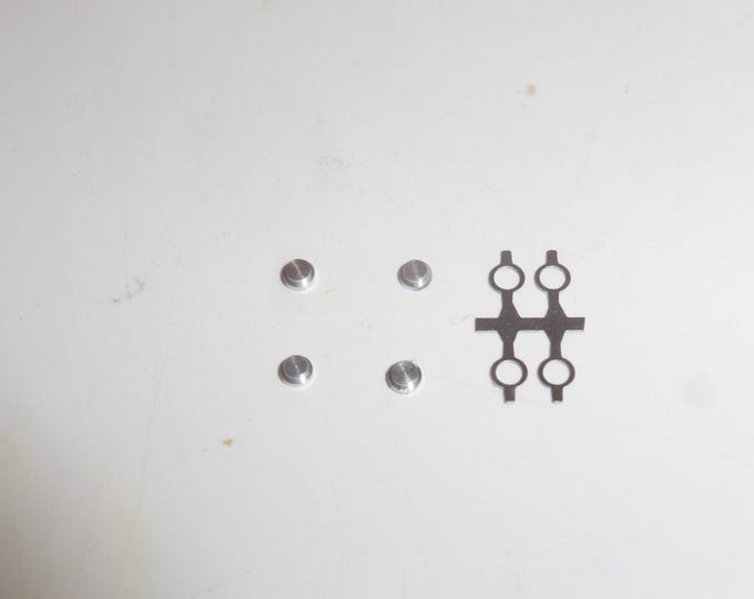 1:43 photoetched and machined aluminium 2-ears wheelspins for road and racing cars of the 50-60s (set of 4)